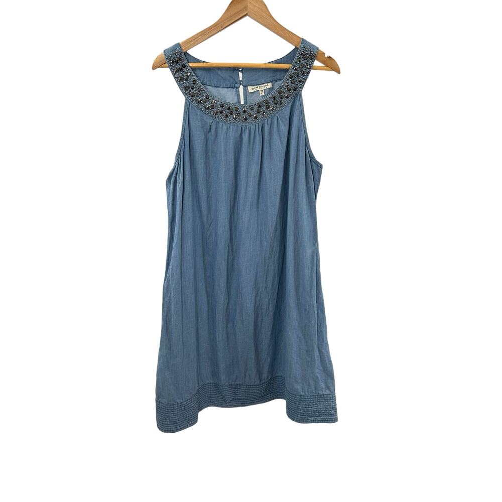 Speed Centrol‎ New York Sleevless Dress Size L Color Light Blue/Grey Size 2X